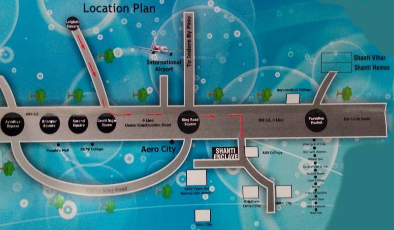 shantinath-builders-and-developers shanti-enclave-plots Location Plan