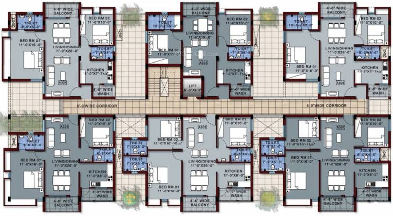  oak-park Images for Cluster Plan of Vishwasri Oak Park