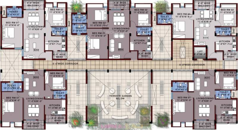  oak-park Images for Cluster Plan of Vishwasri Oak Park