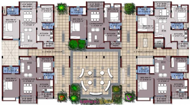  oak-park Images for Cluster Plan of Vishwasri Oak Park