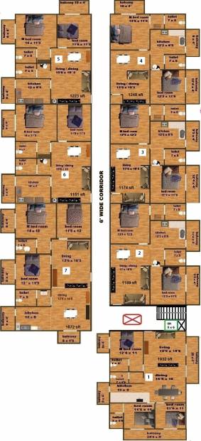 venkatasai-properties-and-developers land-ridge Land Ridge Cluster Plan from Ground to 3rd Floor