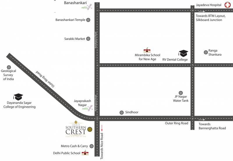  southern-crest Images for Location Plan of Shriram Southern Crest