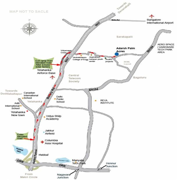  palm-acres Images for Location Plan of Adarsh Palm Acres