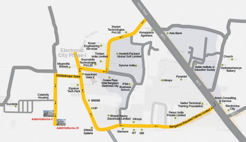 Images for Location Plan of Abhyudaya Elite Abhyudaya II