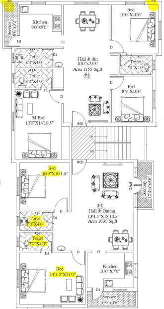 Images for Cluster Plan of Saravana Sri Saravana Flats