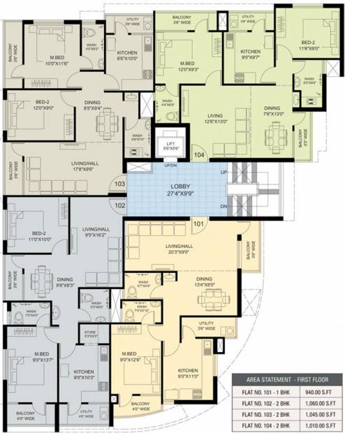 hamco-builders-and-developers atlantis Atlantis Cluster Plan for 1st Floor