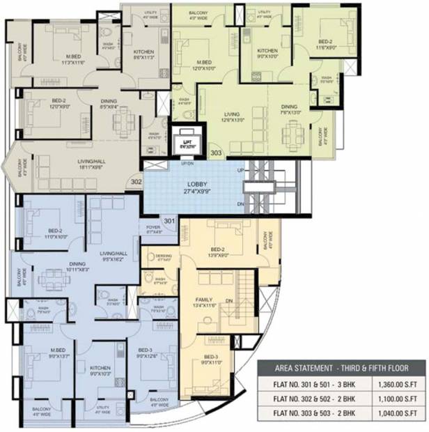 hamco-builders-and-developers atlantis Atlantis Cluster Plan from 3rd adn 5th Floor