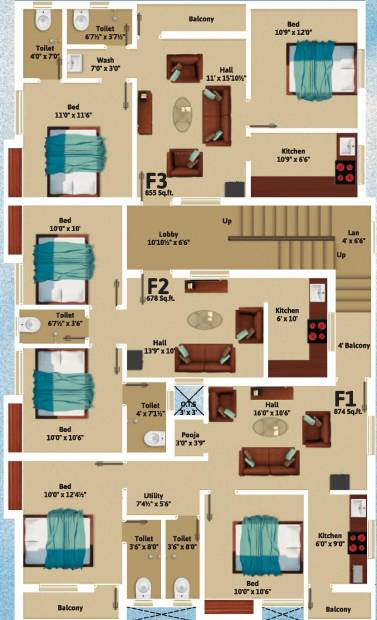 Images for Cluster Plan of KVR Builders Sri Vrikshah
