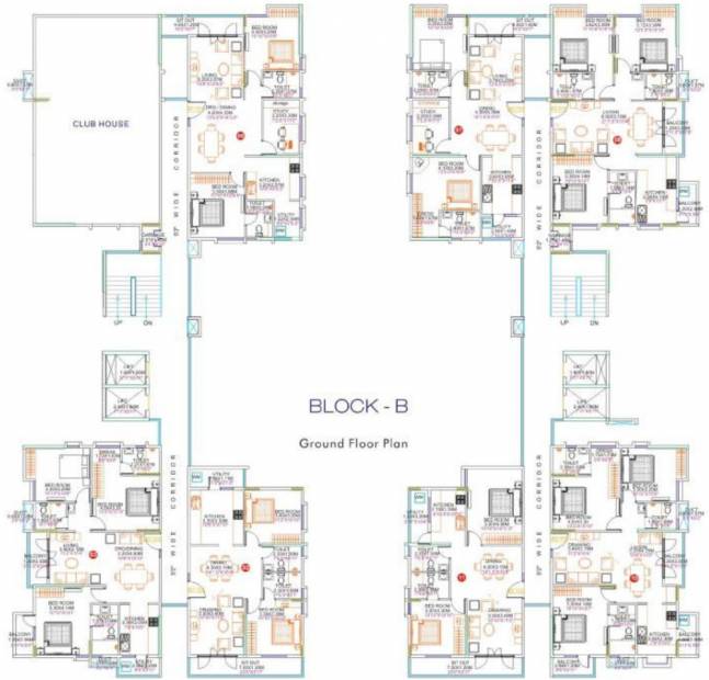 clear-title-properties cordelia Block B1 & B2 Cluster Plan For Ground Floor