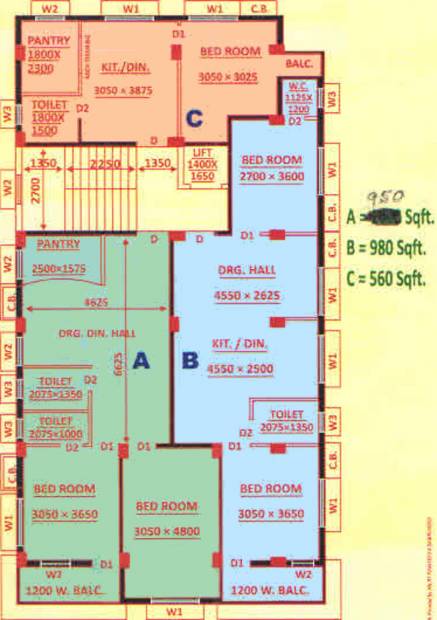 Images for Cluster Plan of Sri Krishna Builders Kolkata Sova Residency