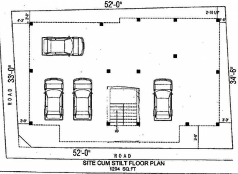 nithin-property-developers gokulam-and-ishwaryam Block  A Cluster Plan for Stilt Floor