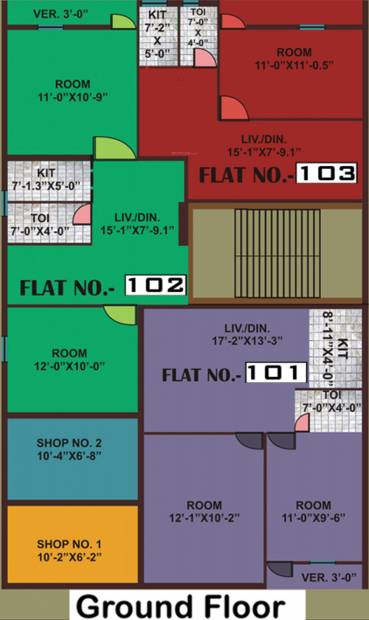 parivar-enclave renest Renest Cluster Plan for Ground Floor