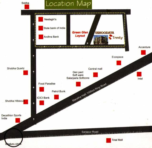 pnr-group ushodaya-trinity Location Plan