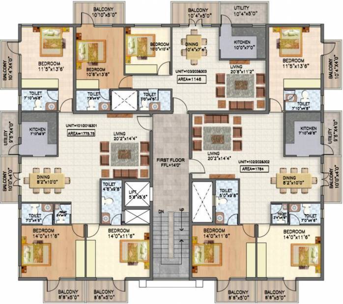 altair-group grand-view Grand View Cluster Plan from 1st to 3rd Floor