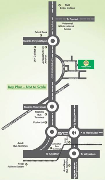 mrv-developers kumaran-nagar-vi Location Plan
