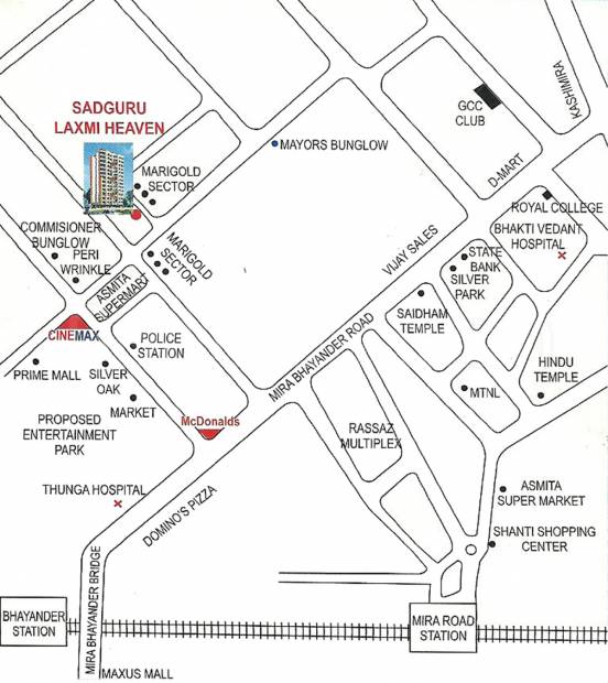 sadguru-&-developers laxmi-heaven Location Plan