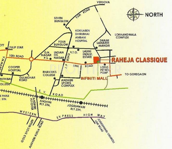  classique Images for Location Plan of Raheja Classique