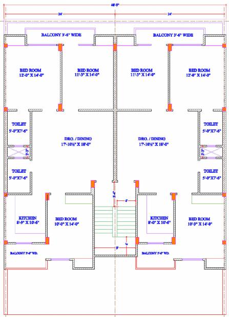 landmark-builder amber Amber Cluster Plan from 1st to 2nd Floor