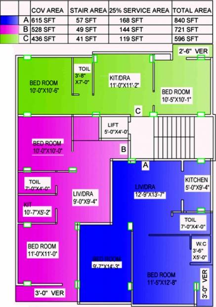 jinia-developers santi-bhavan Santi Bhavan Cluster Plan for 1st Floor