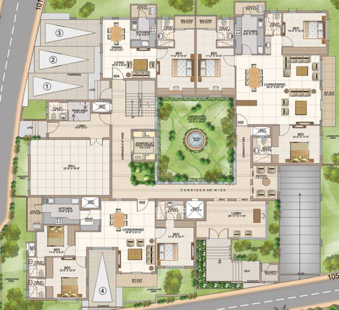  the-courtyard-square Images for Cluster Plan of Aswan The Courtyard Square