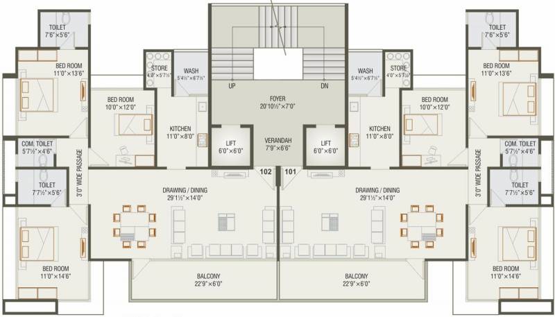  residency Images for Cluster Plan of Magnolia Residency