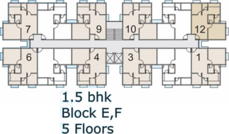  river-side-park Block E Cluster Plan from 1st to 5th Floor