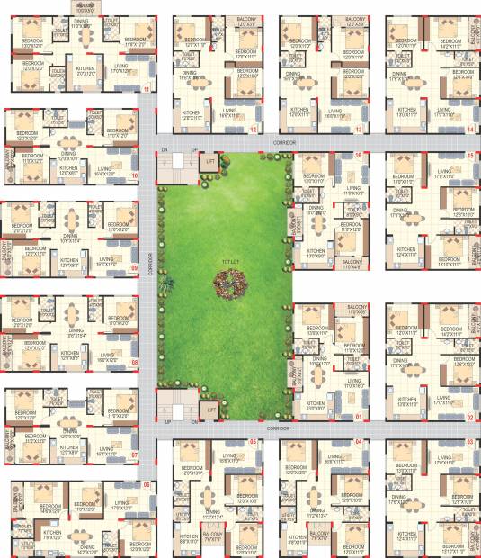 Images for Cluster Plan of Sai Green Oak Apartment