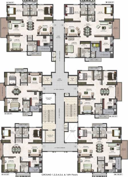  serene-park Images for Cluster Plan of Aparna Serene Park