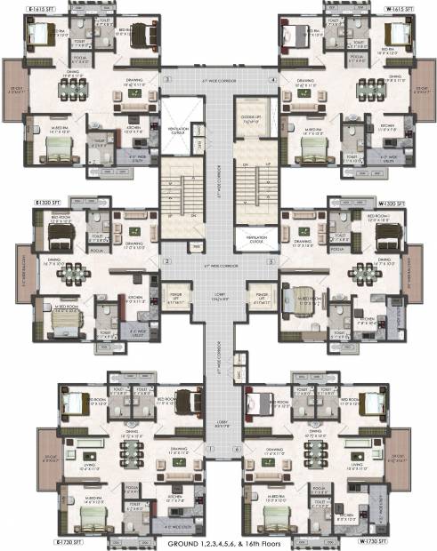  serene-park Images for Cluster Plan of Aparna Serene Park