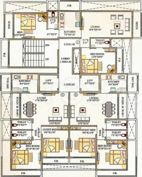  basera-apartments Images for Cluster Plan of Cosmic Basera Apartments