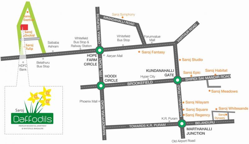  daffodils Images for Location Plan of Saroj Daffodils