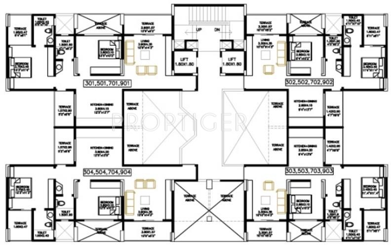 Images for Cluster Plan of Bhandari Colonnade Apartment