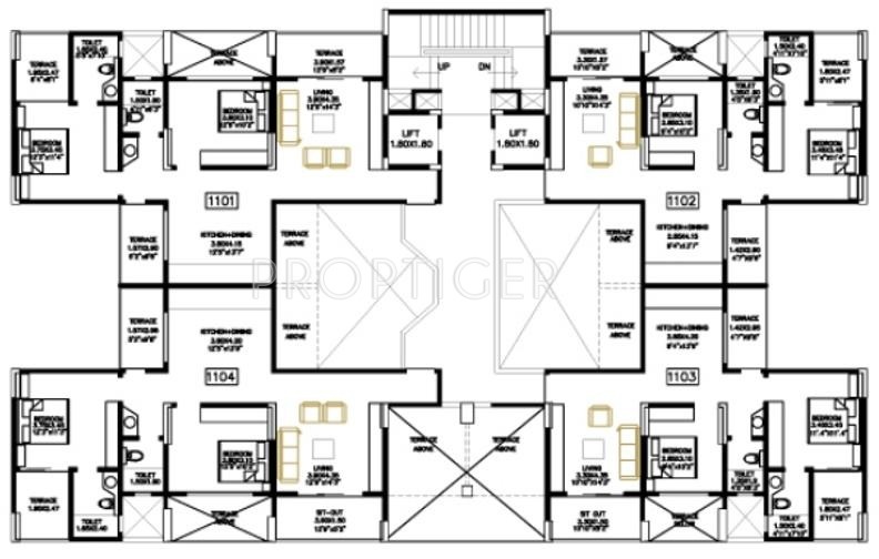Images for Cluster Plan of Bhandari Colonnade Apartment