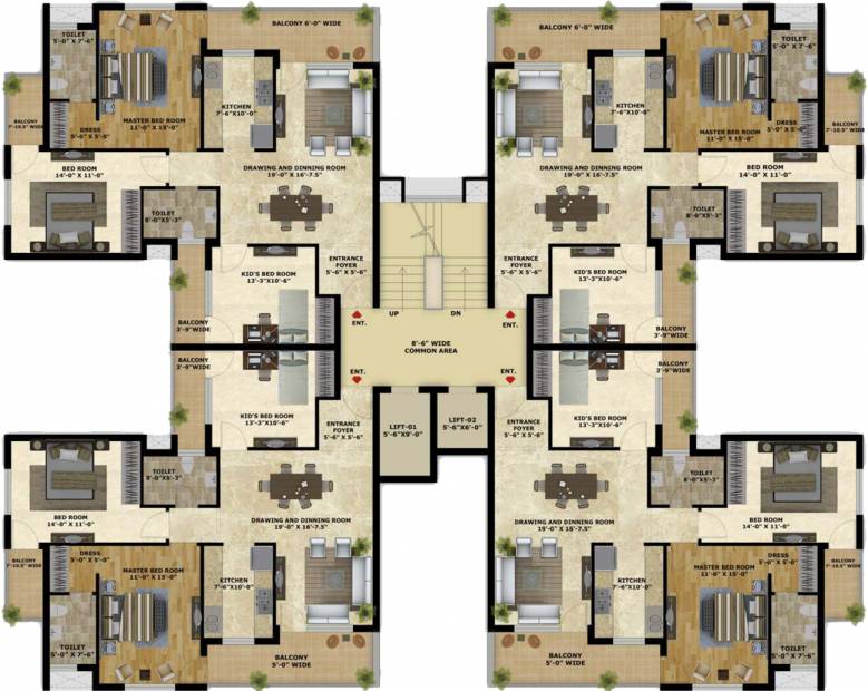 Images for Cluster Plan of Harji Housing AND Infrastructures Pvt Ltd Highland Towers