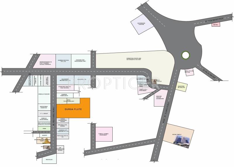  flute Images for Location Plan of Durga Projects And Infrastructure Flute
