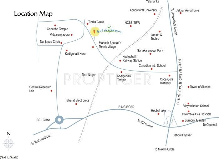 Datla Constructions Satya Greens Location Plan