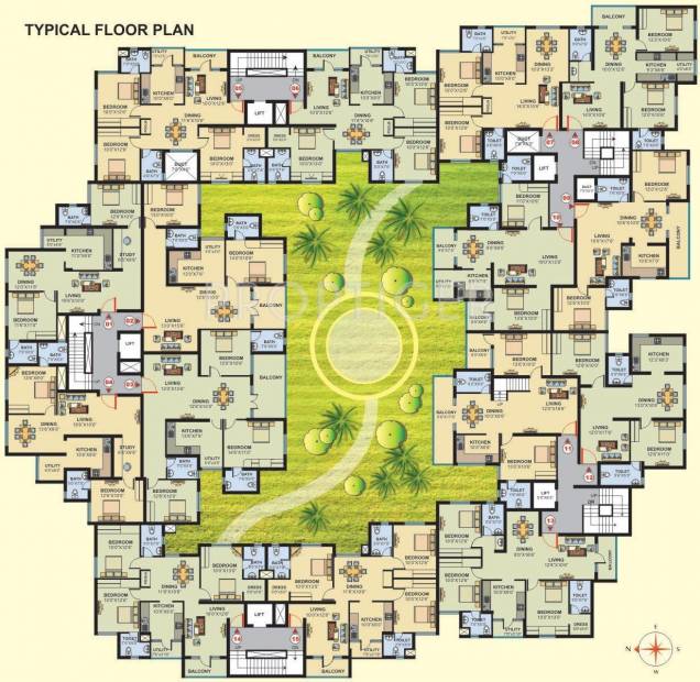  tejas-bloomingdale Tower 1 Cluster Plan