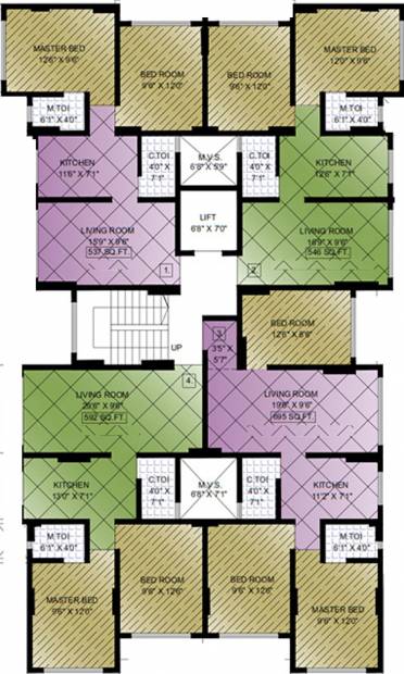  new-ekta-chs Images for Cluster Plan of Aditya New Ekta CHS