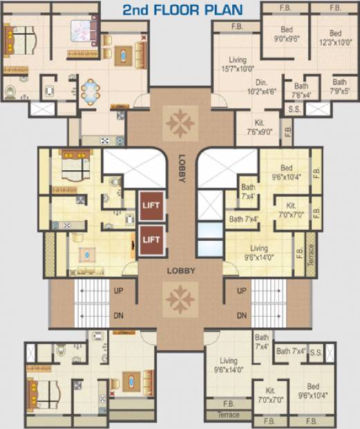  crystal-tower Crystal Tower Cluster Plan for 2nd Floor