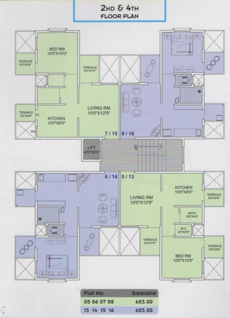  sumeru-corner Sumeru Corner 2nd & 4th Floor Cluster Plan