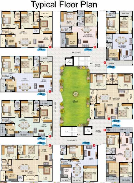  aashirwad-heights Aashirwad Heights Cluster Plan from 1st to 5th Floor