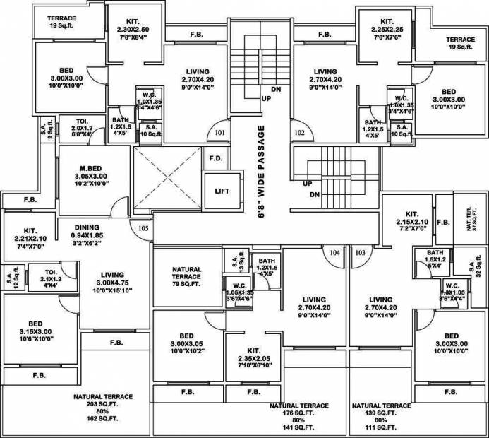 Images for Cluster Plan of Platinum Gurudev Tower