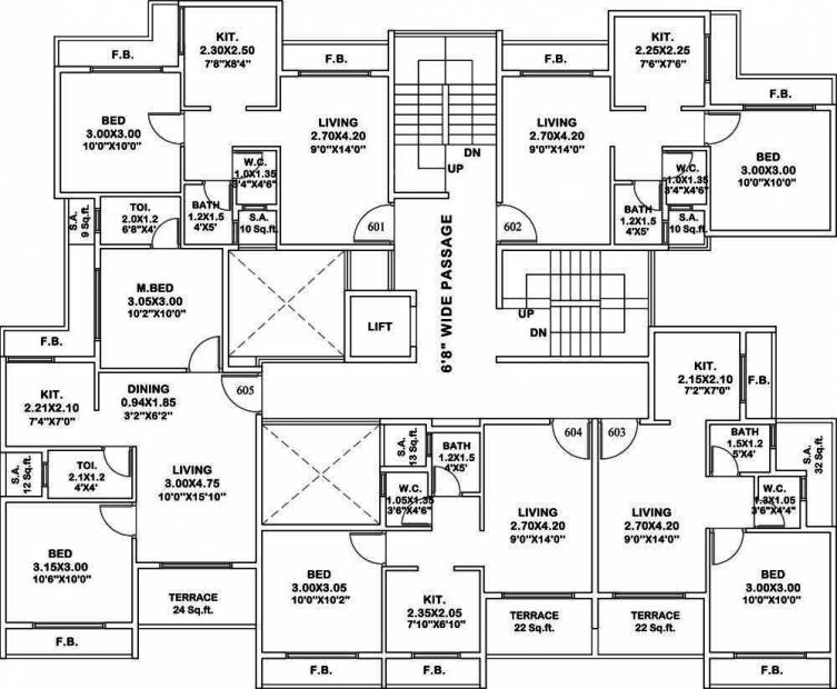 Images for Cluster Plan of Platinum Gurudev Tower