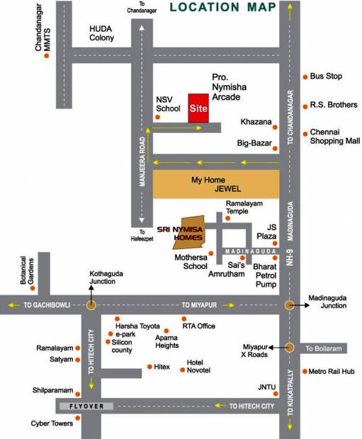 Images for Location Plan of Nymisha Infrastructure Pvt Ltd Arcade