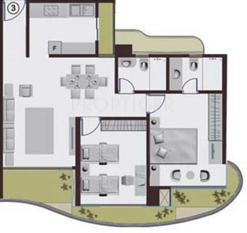 Adhiraj Cypress (2BHK+2T (1,136 sq ft) 1136 sq ft)