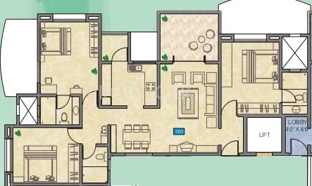 Try Kanchan Vastu (3BHK+3T (1,181 sq ft) 1180.67 sq ft)