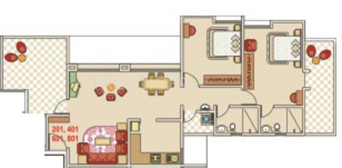 Om Faith (2BHK+2T (1,200 sq ft) 1200 sq ft)