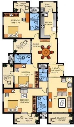 Ashed Regency Salma (3BHK+3T (2,800 sq ft) 2800 sq ft)