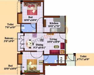 Rajus Opal (2BHK+2T (756 sq ft) 756 sq ft) Rajus Opal (2BHK+2T (756 sq ft) 756 sq ft)