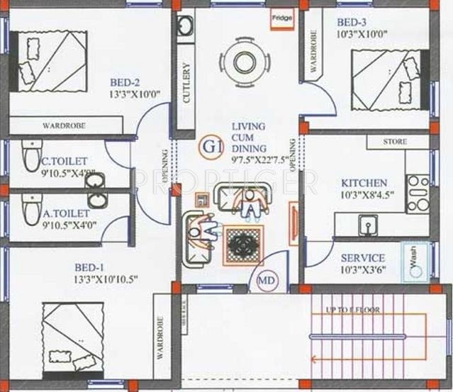 Sri Subhagruha (3BHK+2T (1,139 sq ft) 1139 sq ft)